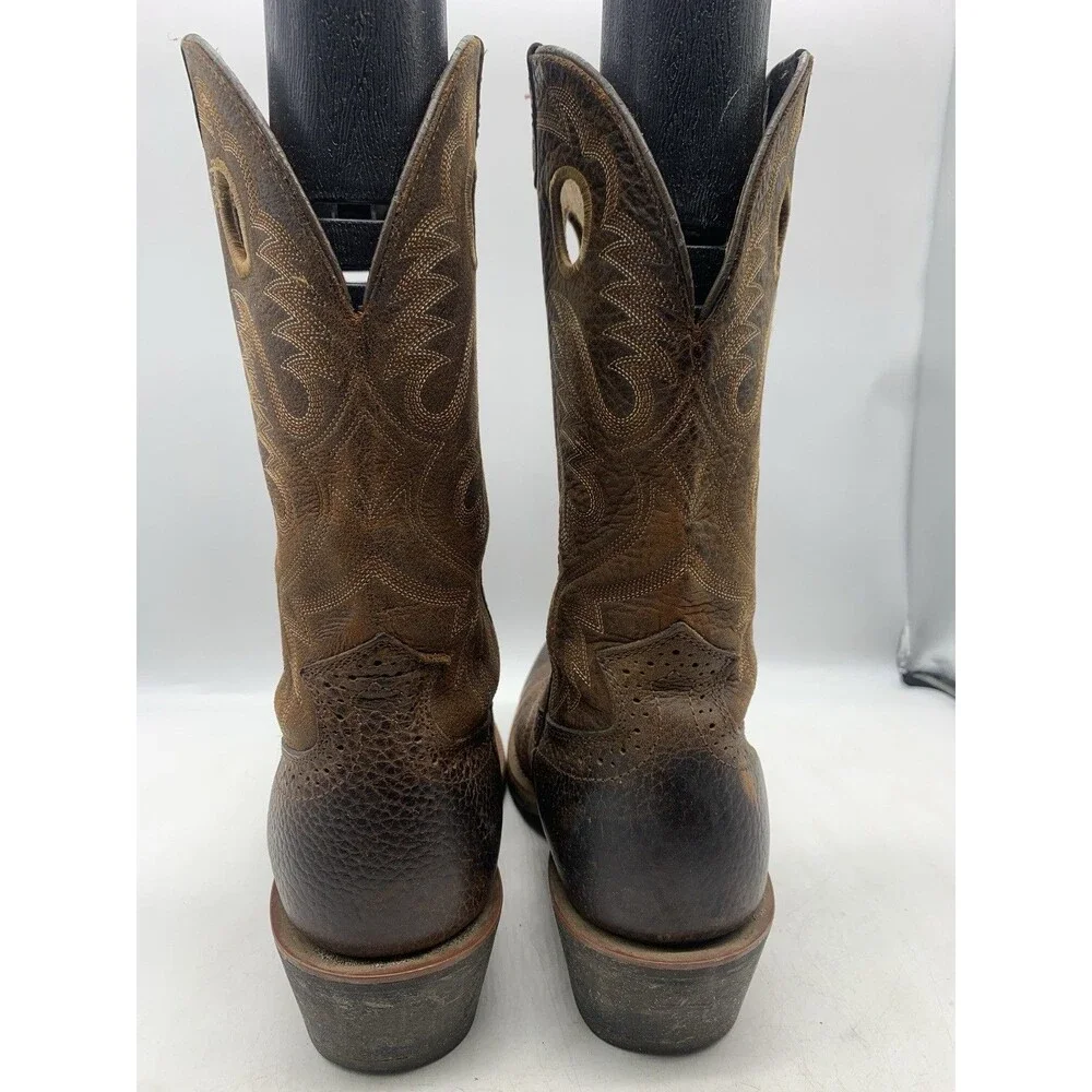 Ariat Heritage Roughstock Western Boots Mens US 10 D  Brown Leather Cowboy ATS